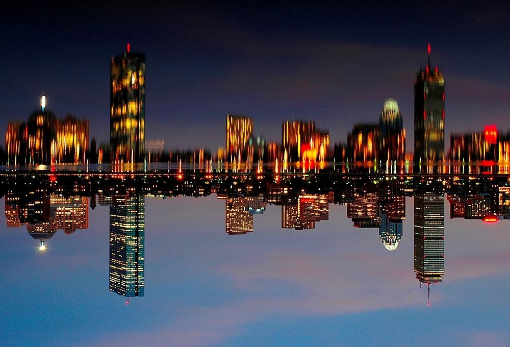 All Modern Technologies - Boston Cityscpae Pic Mirrored Reflection